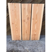 Tischplatte für Eigenbau im Set, unbesäumte Bohlen, Baumscheibe, Bretter, Lärche 130x80x2,5cm